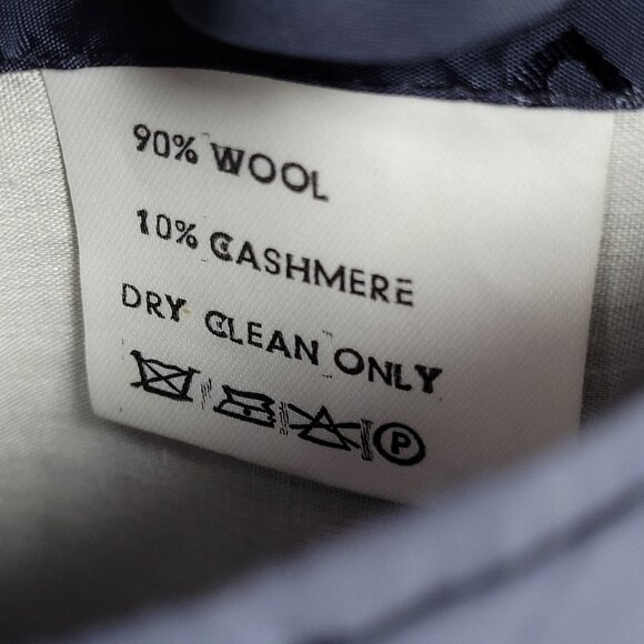 Daks Jermyn Street Black Wool Cashmere 2 Button Double Vent Blazer Sportcoat 46R - Picture 4 of 16